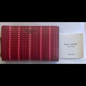 Kate Spade Cameron Heart Stripe Bifold Wallet